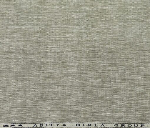 Linen Club Men's Linen 50 LEA Self Design Unstitched Shirting Fabric (Pistachious)