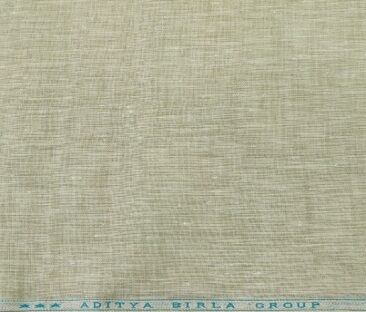 Linen Club Men's Linen 60 LEA Self Design Unstitched Shirting Fabric (SandDollar Beige)