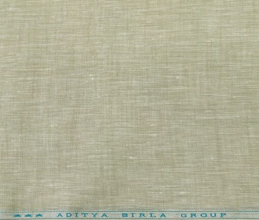 Linen Club Men's Linen 60 LEA Self Design Unstitched Shirting Fabric (SandDollar Beige)