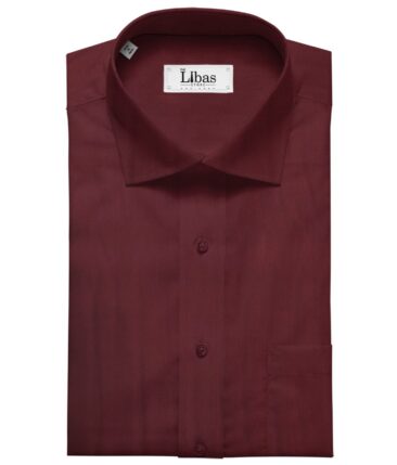 Birla Century Men's 70's Giza Cotton Solids 1.60 Meter Unstitched Shirting Fabric (Dark Wine)