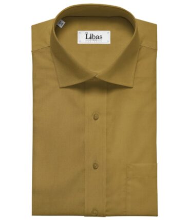 Birla Century Men's 70's Giza Cotton Solids 1.60 Meter Unstitched Shirting Fabric (Fawn Beige)
