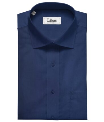 Birla Century Men's 70's Giza Cotton Solids 1.60 Meter Unstitched Shirting Fabric (Royal Blue)