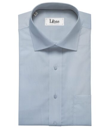 Birla Century Men's 70's Giza Cotton Solids 1.60 Meter Unstitched Shirting Fabric (Sky Blue)