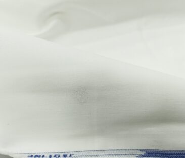 Bombay Rayon Men's Cotton Dobby 1.60 Meter Unstitched Shirting Fabric (White)