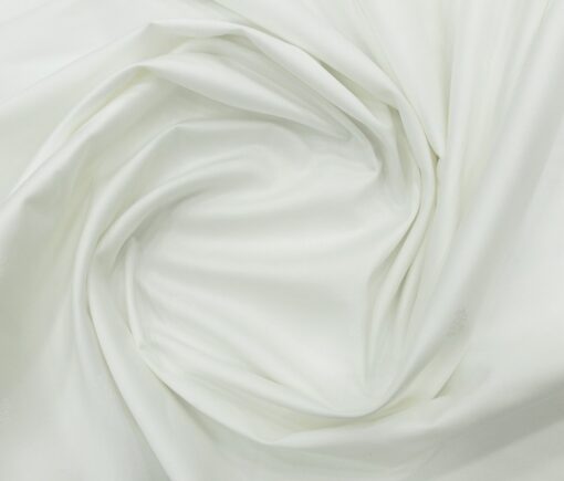Bombay Rayon Men's Cotton Dobby 1.60 Meter Unstitched Shirting Fabric (White)