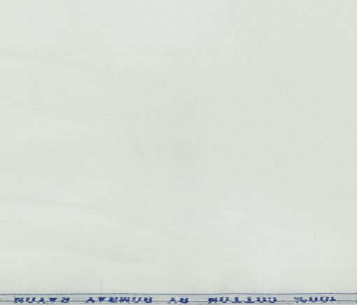 Bombay Rayon Men's Cotton Dobby 1.60 Meter Unstitched Shirting Fabric (White)
