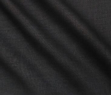 Exquisite Men's Cotton Solid 3.50 Meter Unstitched Shirting Fabric (Black)