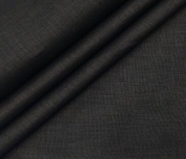 Exquisite Men's Cotton Solid 3.50 Meter Unstitched Shirting Fabric (Black)