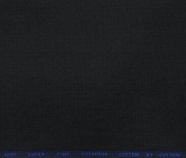 Exquisite Men's Cotton Structured 1.60 Meter Unstitched Shirting Fabric (Black)