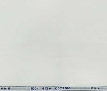 Monza Men's Cotton Dobby 1.60 Meter Unstitched Shirting Fabric (White)