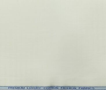 Nemesis Men's Cotton Jacquard 1.80 Meter Unstitched Shirting Fabric (Cream)
