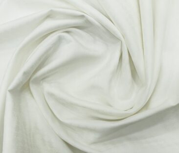 Nemesis Men's Cotton Jacquard 1.80 Meter Unstitched Shirting Fabric (Off-White)