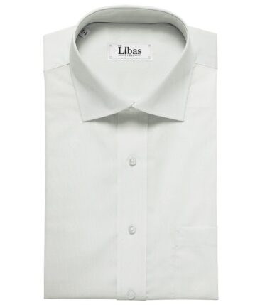 Nemesis Men's Giza Cotton Dobby 1.80 Meter Unstitched Shirting Fabric (White)
