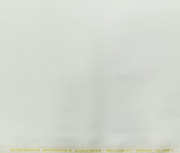 Nemesis Men's Giza Cotton Dobby 1.80 Meter Unstitched Shirting Fabric (White)