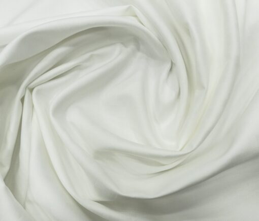Nemesis Men's Cotton Jacquard 1.80 Meter Unstitched Shirting Fabric (White)
