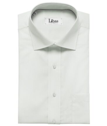 Raymond Men's Giza Cotton Solid 1.80 Meter Unstitched Shirting Fabric (White)