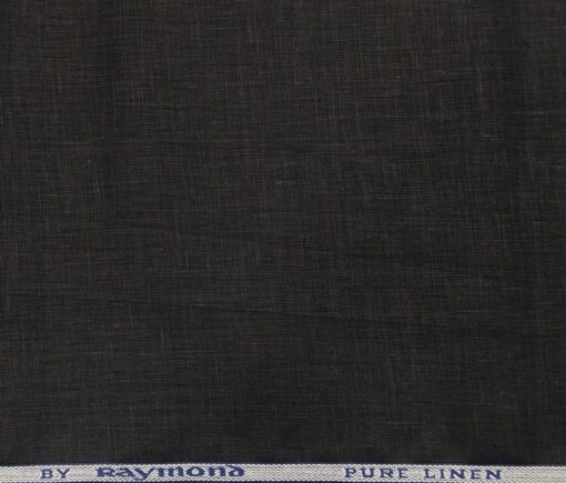 Raymond Men's Linen Solid Unstitched Shirting Fabric (Black)