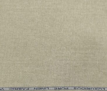 Raymond Men's Linen Self Design 3 Meter Unstitched Suiting Fabric (Sand Beige)