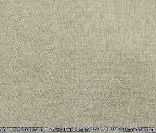 Raymond Men's Linen Self Design 3 Meter Unstitched Suiting Fabric (Sand Beige)