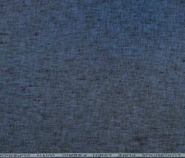 Raymond Men's Linen Self Design 3 Meter Unstitched Suiting Fabric (Aegean Blue)