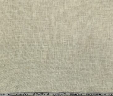 Raymond Men's Linen Self Design 3 Meter Unstitched Suiting Fabric (Creamish Beige)
