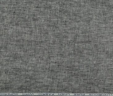 Raymond Men's Linen Self Design 3 Meter Unstitched Suiting Fabric (Light Grey)
