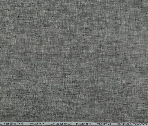 Raymond Men's Linen Self Design 3 Meter Unstitched Suiting Fabric (Light Grey)