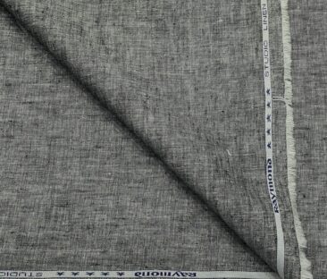Raymond Men's Linen Self Design 3 Meter Unstitched Suiting Fabric (Light Grey)