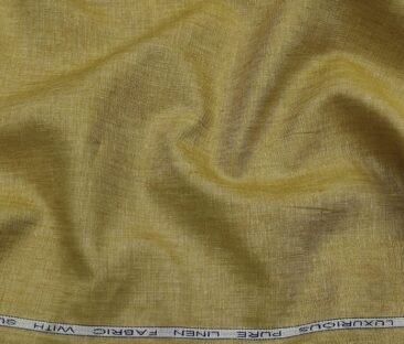 Raymond Men's Linen Self Design 3 Meter Unstitched Suiting Fabric (Macaroon Beige)
