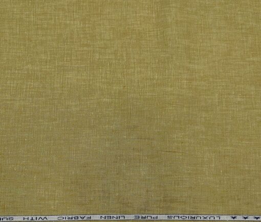 Raymond Men's Linen Self Design 3 Meter Unstitched Suiting Fabric (Macaroon Beige)
