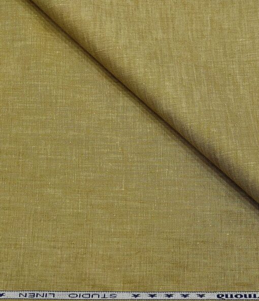 Raymond Men's Linen Self Design 3 Meter Unstitched Suiting Fabric (Macaroon Beige)