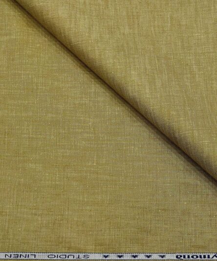 Raymond Men's Linen Self Design 3 Meter Unstitched Suiting Fabric (Macaroon Beige)