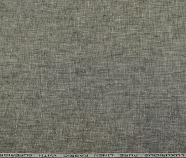 Raymond Men's Linen Self Design 3 Meter Unstitched Suiting Fabric (Pistachious Grey)
