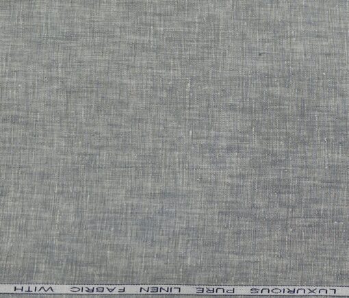 Raymond Men's Linen Self Design 3 Meter Unstitched Suiting Fabric (Very Light Grey)