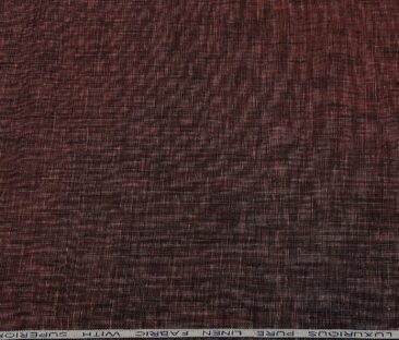 Raymond Men's Linen Structured 3 Meter Unstitched Suiting Fabric (Wine Red)