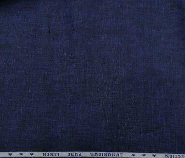 Raymond Men's Linen Self Design 3 Meter Unstitched Suiting Fabric (Dark Royal Blue)