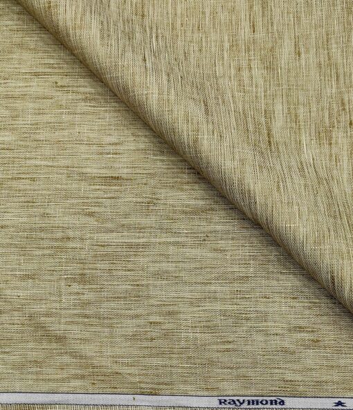Raymond Men's Linen Self Design 3 Meter Unstitched Suiting Fabric (Hazelnut Beige)