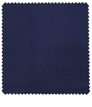 Raymond Men's Poly Viscose Unstitched Self Checks Suiting Fabric (Dark Royal Blue)