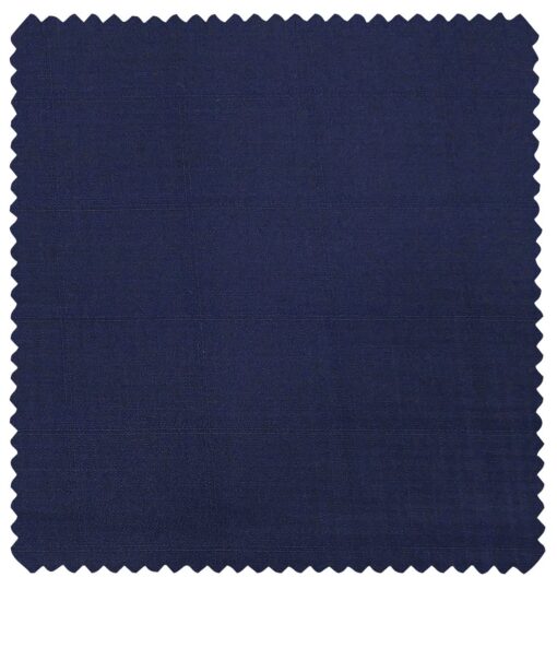 Raymond Men's Poly Viscose Unstitched Self Checks Suiting Fabric (Dark Royal Blue)