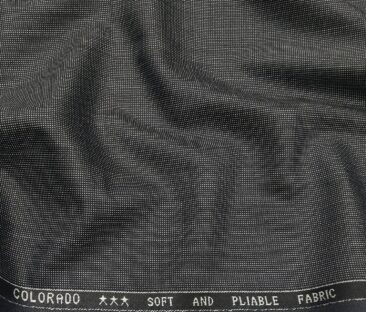 Raymond Men's Poly Viscose Unstitched Dotted Structured Suiting Fabric (Blueish Grey)