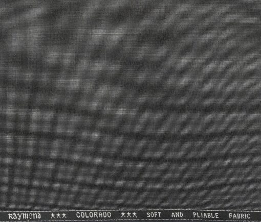 Raymond Men's Poly Viscose Unstitched Dotted Structured Suiting Fabric (Blueish Grey)