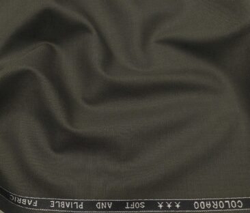 Raymond Men's Poly Viscose Unstitched Solids Suiting Fabric (Seaweed Green)
