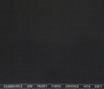 Raymond Men's Poly Viscose Unstitched Self Suiting Fabric (Black)