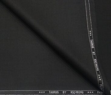 Raymond Men's Poly Viscose Unstitched Self Suiting Fabric (Black)