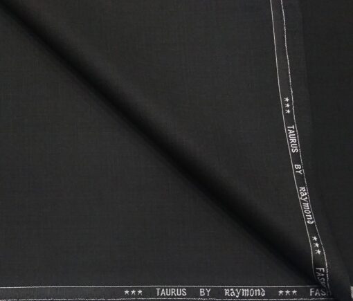 Raymond Men's Poly Viscose Unstitched Self Suiting Fabric (Black)