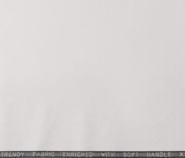Raymond Men's Poly Viscose Unstitched Self Suiting Fabric (White)