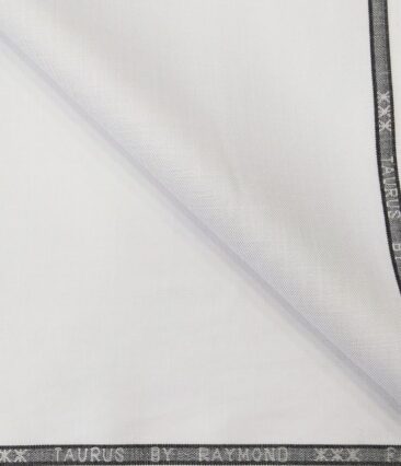 Raymond Men's Poly Viscose Unstitched Self Suiting Fabric (White)