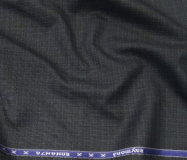 Raymond Men's Poly Viscose Unstitched Self Design Suiting Fabric (Blackish Blue)