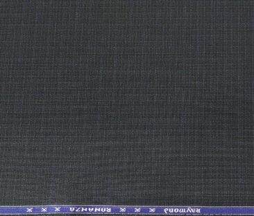 Raymond Men's Poly Viscose Unstitched Self Design Suiting Fabric (Blackish Blue)
