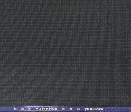 Raymond Men's Poly Viscose Unstitched Self Design Suiting Fabric (Blackish Blue)